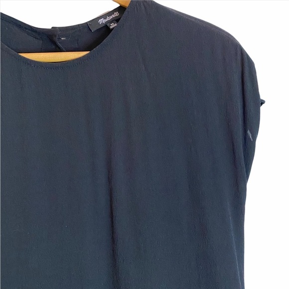 Madewell Crewneck Button Back Black Preppy Mini Dress XS Extra Small - Picture 10 of 16